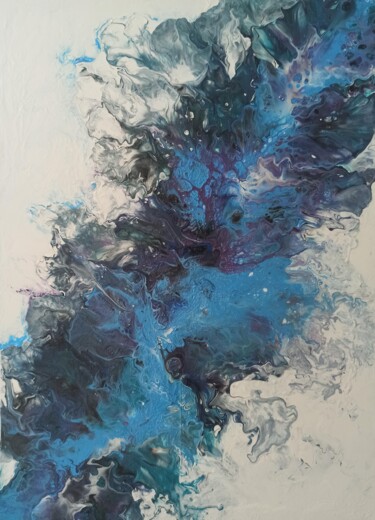 Картина под названием "abstract "Universe…" - Uliana Saiapina, Подлинное произведение искусства, Акрил Установлен на Деревян…