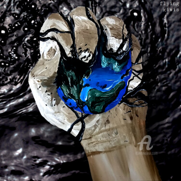Картина под названием "our world" - Uliana Saiapina, Подлинное произведение искусства, Акрил