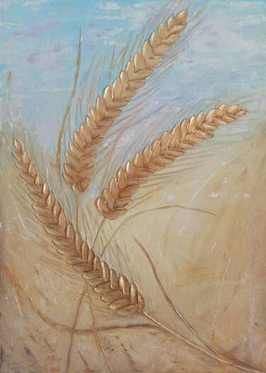 Картина под названием "Impressionism Field…" - Uliana Saiapina, Подлинное произведение искусства, Акрил Установлен на Деревя…