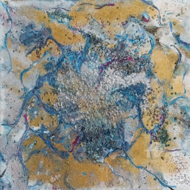 Pintura titulada "Radiant abstract si…" por Uliana Saiapina, Obra de arte original, Acrílico Montado en Bastidor de camilla…