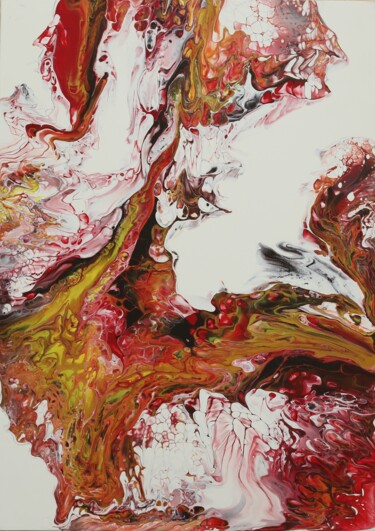 Malerei mit dem Titel "Phoenix" von Uliana Salagina, Original-Kunstwerk, Acryl Auf Keilrahmen aus Holz montiert