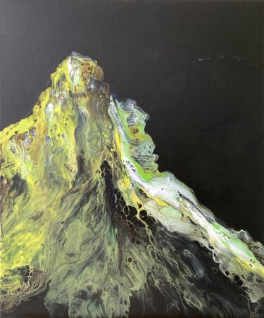 「Yudychvumchorr Peak」というタイトルの絵画 Uliana Salaginaによって, オリジナルのアートワーク, アクリル ウッドストレッチャーフレームにマウント