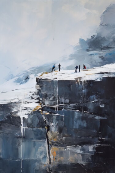 Arts numériques intitulée "Mountain Peak" par Uliana Salagina, Œuvre d'art originale, Peinture numérique