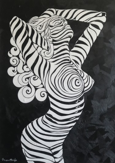 Картина под названием "Luck" - Uliana Titova, Подлинное произведение искусства, Масло Установлен на Деревянная рама для носи…