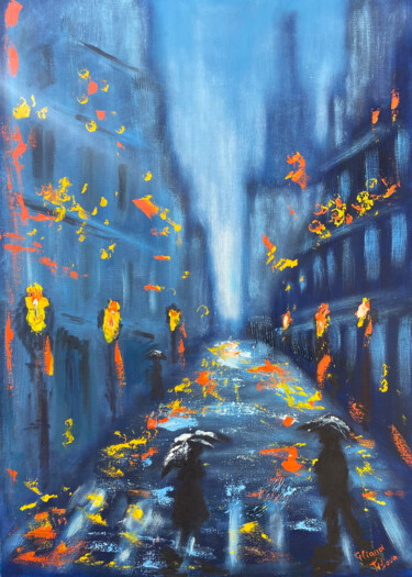 Картина под названием "Autumn" - Uliana Titova, Подлинное произведение искусства, Масло Установлен на Деревянная рама для но…