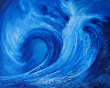 Картина под названием "ВОЛНА / WAVE" - Uliana Kuznetsova, Подлинное произведение искусства, Акрил