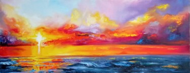 Pintura intitulada "Bright dawn" por Julianna Tulinova, Obras de arte originais, Óleo
