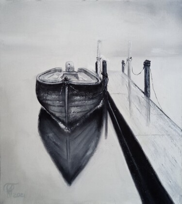 绘画 标题为“On the pier” 由Julianna Tulinova, 原创艺术品, 油