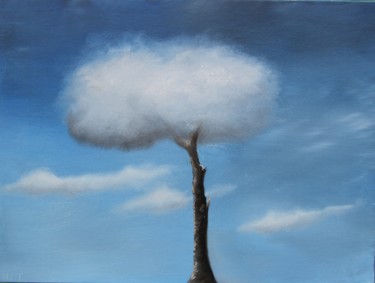 Peinture intitulée "chmura" par Julianna Tulinova, Œuvre d'art originale, Huile