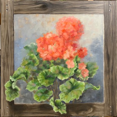 Картина под названием "Prime roses" - Ulisse Mladenova, Подлинное произведение искусства, Масло