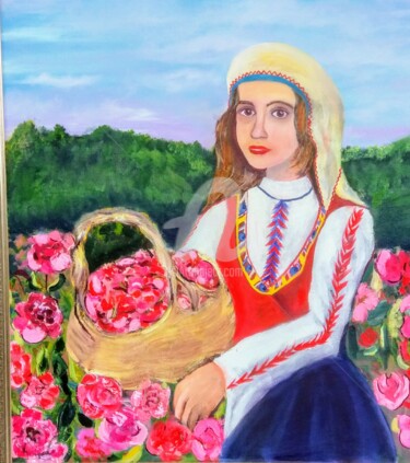Pintura intitulada "La femme" por Uljana Bekis, Obras de arte originais, Óleo