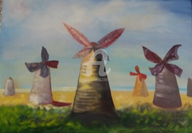 Peinture intitulée "Les papillons" par Uljana Bekis, Œuvre d'art originale