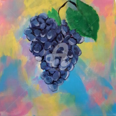 Painting titled "Les raisins" by Uljana Bekis, Original Artwork, Acrylic