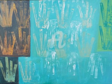 Ζωγραφική με τίτλο "Abstrait_1" από Uljana Bekis, Αυθεντικά έργα τέχνης, Ακρυλικό