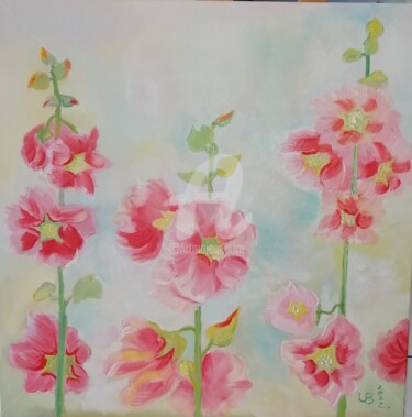Peinture intitulée "Des fleurs" par Uljana Bekis, Œuvre d'art originale, Huile