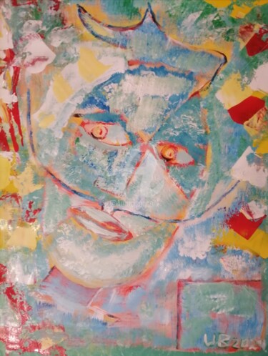 Pintura intitulada "Salvador Dali" por Uljana Bekis, Obras de arte originais, Acrílico