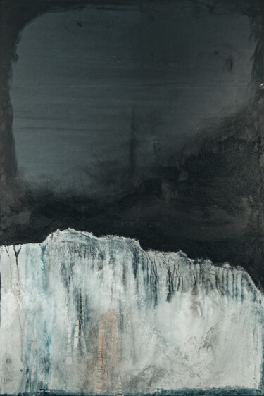 Картина под названием "SKUGGE" - Ulla Cancola, Подлинное произведение искусства, Акрил Установлен на Деревянная рама для нос…
