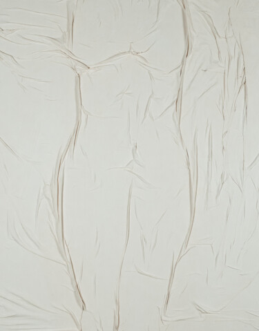 Painting titled "KVINNE" by Ulla Cancola, Original Artwork, Acrylic Mounted on Wood Stretcher frame