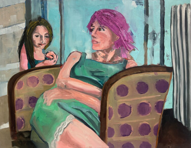 Pintura titulada "Watching" por Ulrike Schmitt, Obra de arte original, Oleo