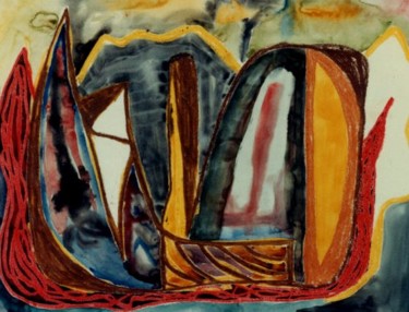 Malerei mit dem Titel "no title" von Ulli Heupel, Original-Kunstwerk, Öl