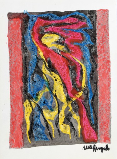 Картина под названием "Dragon" - Ulli Heupel, Подлинное произведение искусства, Масло