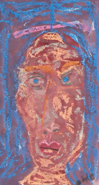 Malerei mit dem Titel "Portrait From Pompe…" von Ulli Heupel, Original-Kunstwerk, Öl