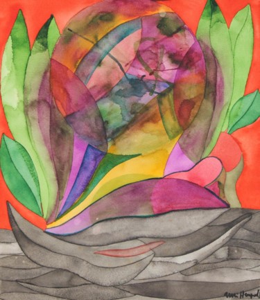 Картина под названием "Growing Vegetable" - Ulli Heupel, Подлинное произведение искусства, Масло