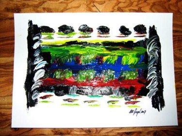 Malerei mit dem Titel "Clouds Over Olive G…" von Ulli Heupel, Original-Kunstwerk, Öl