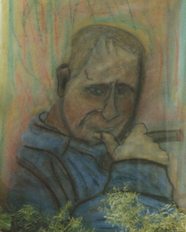 Malerei mit dem Titel "Portrait" von Ulli Heupel, Original-Kunstwerk, Öl