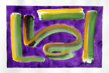 Malerei mit dem Titel "Ohne Titel 68" von Ulli Heupel, Original-Kunstwerk, Aquarell