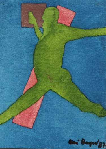 Pittura intitolato "Gymnastics III" da Ulli Heupel, Opera d'arte originale, Olio