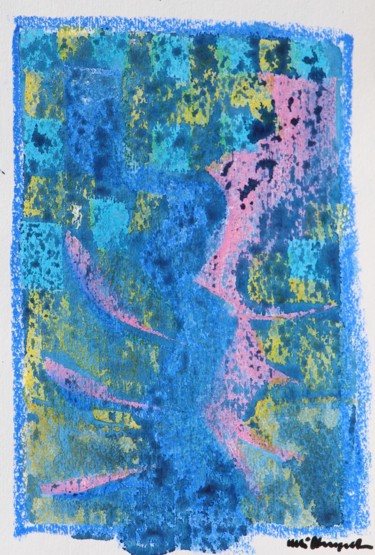 Malerei mit dem Titel "Purple Rain IV" von Ulli Heupel, Original-Kunstwerk, Öl