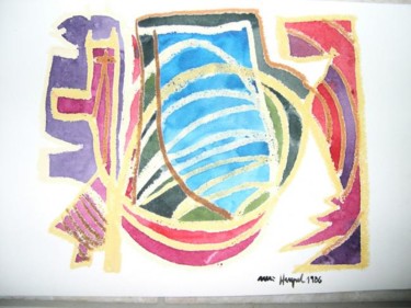 Malerei mit dem Titel "Abstract XI" von Ulli Heupel, Original-Kunstwerk, Öl