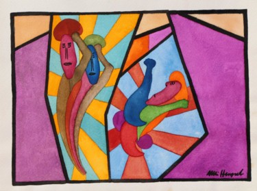Картина под названием "Church Window" - Ulli Heupel, Подлинное произведение искусства, Масло