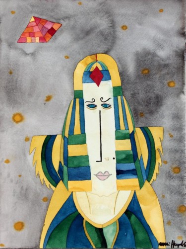 Pittura intitolato "Space Rulers II" da Ulli Heupel, Opera d'arte originale, Olio