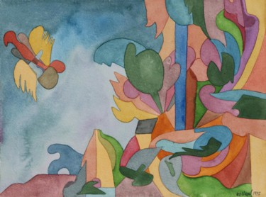 Картина под названием "Abstract IV" - Ulli Heupel, Подлинное произведение искусства, Масло