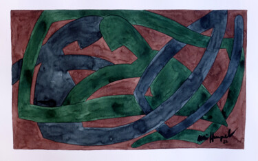 Malerei mit dem Titel "22 / CXXIX Herbstve…" von Ulli Heupel, Original-Kunstwerk, Aquarell