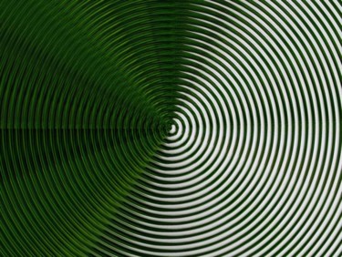 Digitale Kunst mit dem Titel "Green Circles" von Ulli Heupel, Original-Kunstwerk, Digitale Malerei