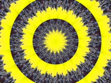 Digitale Kunst mit dem Titel "Yellow Rocks II" von Ulli Heupel, Original-Kunstwerk, Digitale Malerei