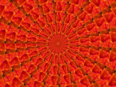 Digitale Kunst mit dem Titel "Red Flowers" von Ulli Heupel, Original-Kunstwerk, Digitale Malerei