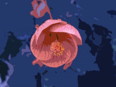 Digitale Kunst mit dem Titel "Flower 1" von Ulli Heupel, Original-Kunstwerk