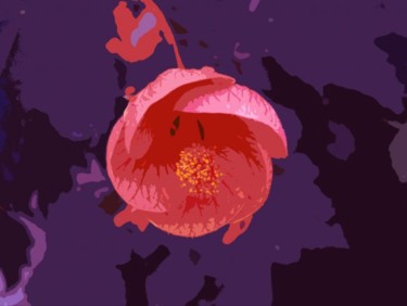 Digitale Kunst mit dem Titel "Flower 2" von Ulli Heupel, Original-Kunstwerk, Digitale Malerei