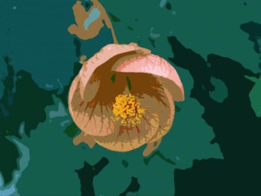 Digitale Kunst mit dem Titel "Flower 3" von Ulli Heupel, Original-Kunstwerk, Digitale Malerei