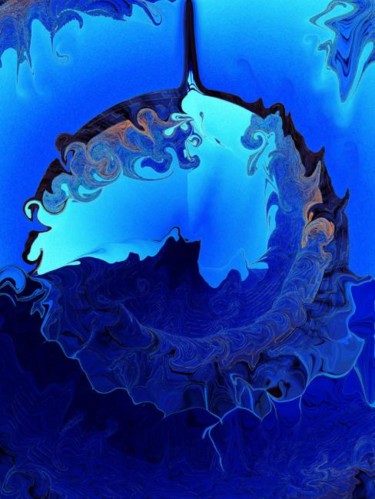 Digitale Kunst mit dem Titel "Die geheime Kristal…" von Ulli Heupel, Original-Kunstwerk, Digitale Malerei