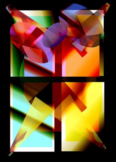 Digitale Kunst mit dem Titel "Shout" von Ulli Heupel, Original-Kunstwerk, Digitale Malerei