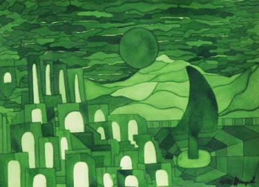 Картина под названием "Peleponnes 01 Mistr…" - Ulli Heupel, Подлинное произведение искусства, Масло
