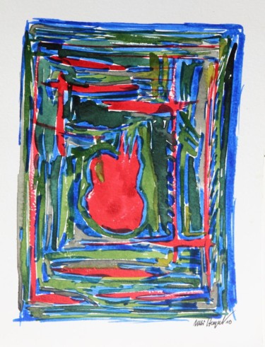 Malerei mit dem Titel "Your Bleeding Heart" von Ulli Heupel, Original-Kunstwerk, Öl