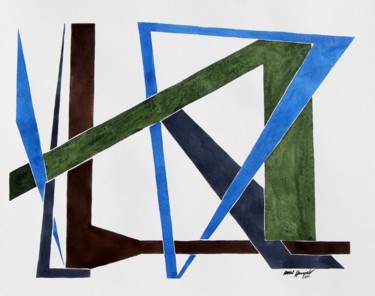 Картина под названием "Four Elements (A)" - Ulli Heupel, Подлинное произведение искусства, Масло