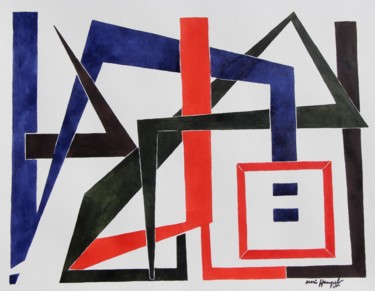 Peinture intitulée "Four Elements (B)" par Ulli Heupel, Œuvre d'art originale, Huile
