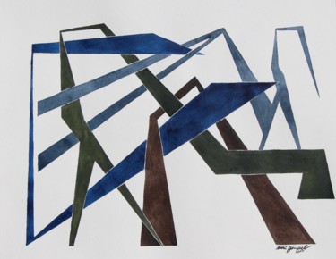 Malerei mit dem Titel "Four Elements (C)" von Ulli Heupel, Original-Kunstwerk, Öl